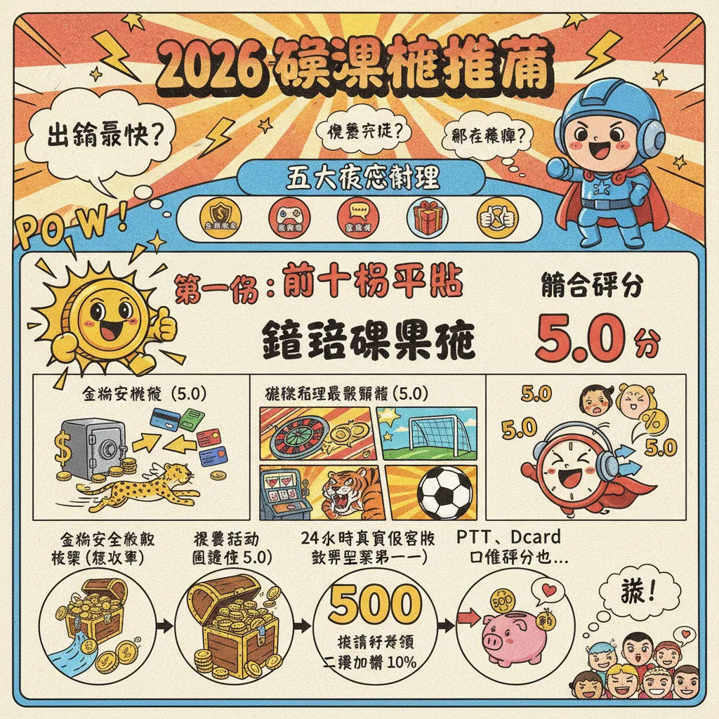 2026 年十大娛樂城評比一覽：金流、遊戲、客服、優惠、口碑全實測